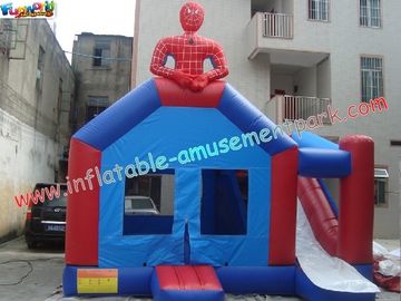 Funny Inflatable Bouncer Slide For Outdoor / Backyard With Spiderman Design