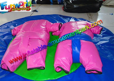 Commercial Pink Adult Inflatable Sumo Wrestling Suits For Rent , Custom