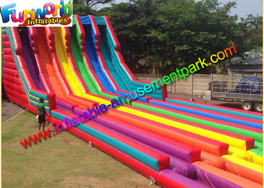 0.55mm Pvc Tarpaulin Commercal Inflatable Slide ，Super Six Slide For Garden