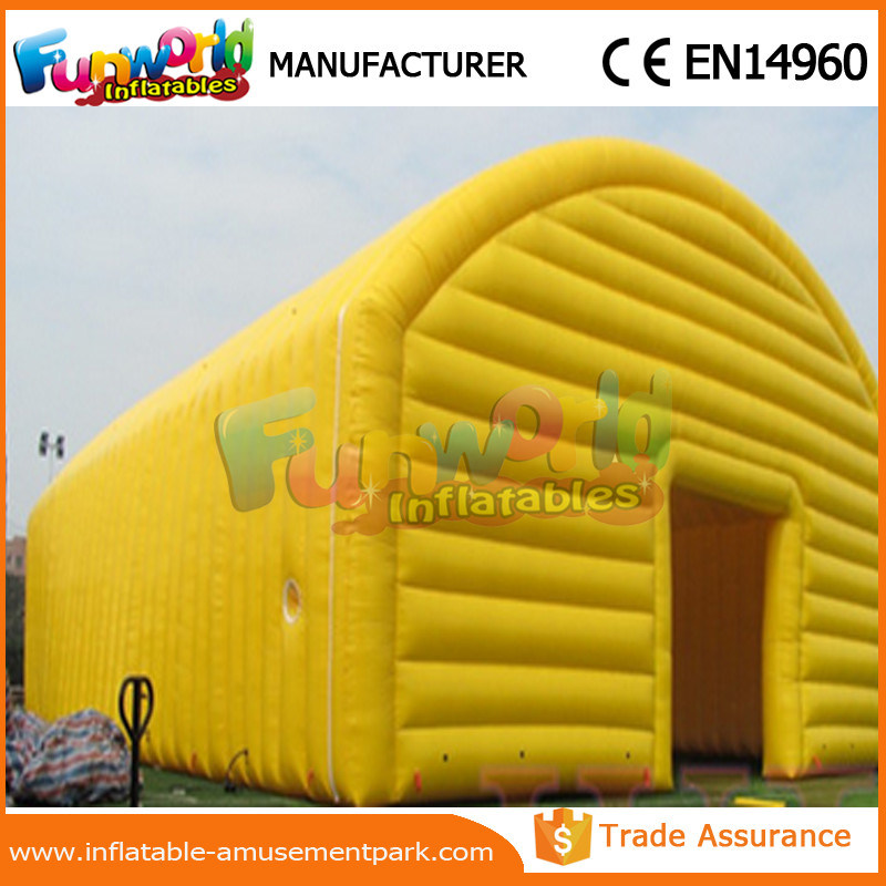 Yellow And Blue Tennis Field Inflatable Party Tent / Air Cover