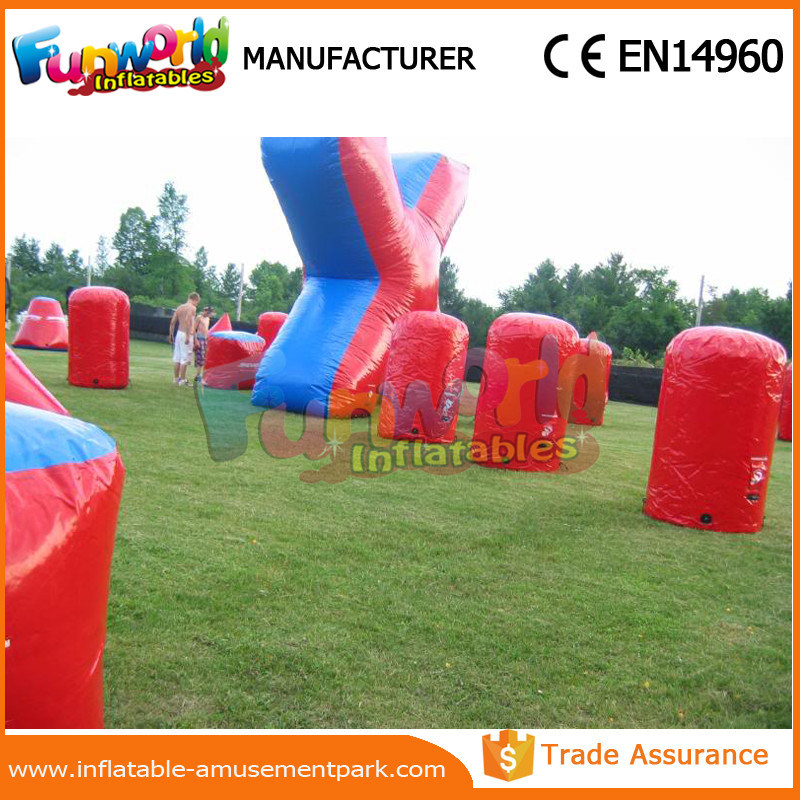 Customized Color Inflatable Air Bunker 0.6mm PVC Tarpaulin Paintball