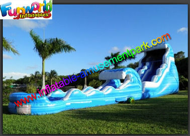 0.55mm PVC Tarpaulin Blue Commercial Grade Inflatable Water Slide for Adult