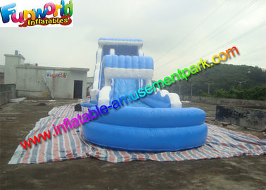 0.55mm PVC Tarpaulin Blue Commercial Grade Inflatable Water Slide for Adult