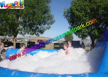 Plato PVC Blue Inflatable Water Pools , Kids Soap Foam Pitch Custom Made