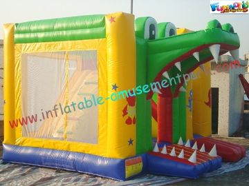 Popular Shark Inflatable Combo Moonwalk , Combo Bouncer Slide With Affordable Price