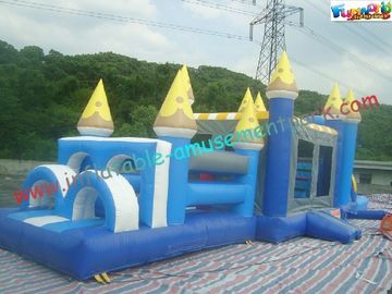 0.55mm PVC Tarpaulin Inflatable Obstacle Course , Jump Houses For Outdoor Game