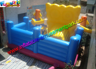 Garden Spongebob Bounce Castles , PVC Tarpaulin Bouncy Castles