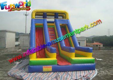 0.55mm PVC Blue Commercial Inflatable Slide , Inflatable Water Toys For Outdoor