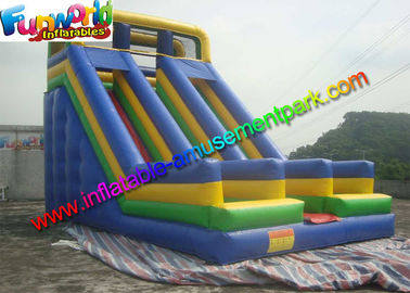 0.55mm PVC Blue Commercial Inflatable Slide , Inflatable Water Toys For Outdoor