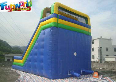 0.55mm PVC Blue Commercial Inflatable Slide , Inflatable Water Toys For Outdoor