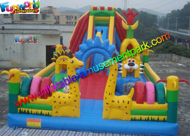 PVC tarpaulin Inflatable Amusement Park Customized , Jumping Castles For kids