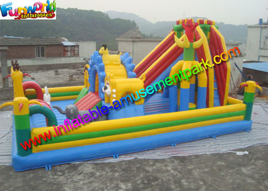 PVC tarpaulin Inflatable Amusement Park Customized , Jumping Castles For kids