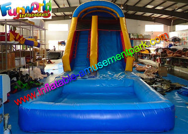 Family Size Outdoor Inflatable Water Slide ,  Climbing Slide With Pool  For Kids