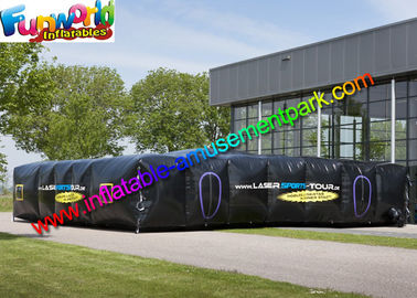 Commercial Outdoor Inflatable Laser tag Arena ,Sewing Inflatable Black Maze House