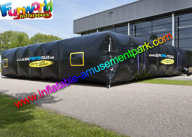 Commercial Outdoor Inflatable Laser tag Arena ,Sewing Inflatable Black Maze House