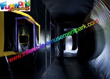 Commercial Outdoor Inflatable Laser tag Arena ,Sewing Inflatable Black Maze House