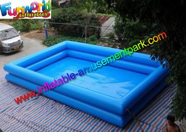 Heat Sealed Rectangle Inflatable Swimming Pool , 2 Layers Inflatable Water pools