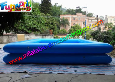 Heat Sealed Rectangle Inflatable Swimming Pool , 2 Layers Inflatable Water pools