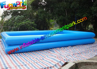 Heat Sealed Rectangle Inflatable Swimming Pool , 2 Layers Inflatable Water pools