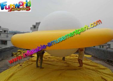 0.16mm PVC Inflatable Helium Yellow UFO Saucer Balloon For Advertising