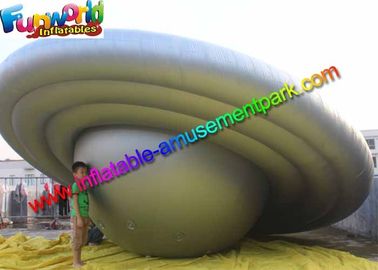 Custom Grey Inflatable Helium Saucer Balloon / Adertising  UFO With LED Lighting Decoration