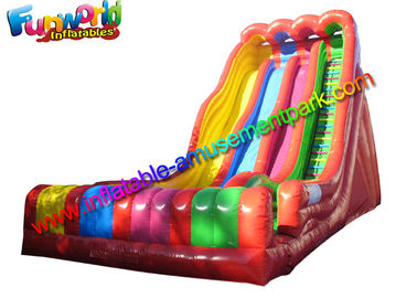 Plato Material Sewing Inflatable Dry Slide , Colorful Inflatable Commercial Slide