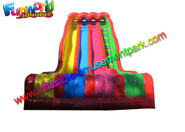 Plato Material Sewing Inflatable Dry Slide , Colorful Inflatable Commercial Slide