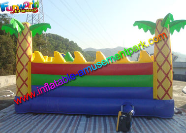 Popular Inflatable Smurfs Bounce House , Jumping Bouncer With Obstacle Inside