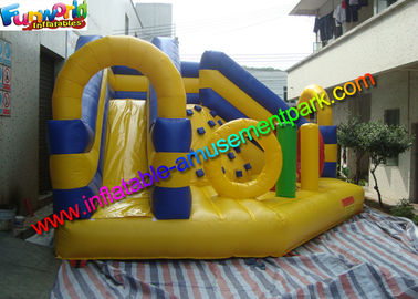 Hot Inflatable Bouncer Slide PVC tarpaulin, Combo Bouncer With Two Lane Slide