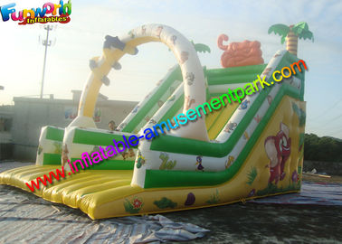 Colorfully Tiger Commercial Inflatable Slide Dry Slide Slip With PVC Vinyl