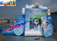 Frozen Carriage Inflatable Bouncer Slide Air Bouncy Castle With Plato Material