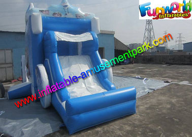 Frozen Carriage Inflatable Bouncer Slide Air Bouncy Castle With Plato Material