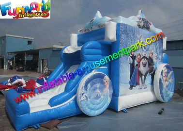 Frozen Carriage Inflatable Bouncer Slide Air Bouncy Castle With Plato Material