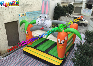 Outdoor Commercial Rabbit Inflatable Castles / Bouncing Castles With PVC Tarpaulin