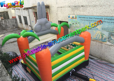 Outdoor Commercial Rabbit Inflatable Castles / Bouncing Castles With PVC Tarpaulin