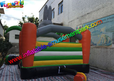 Outdoor Commercial Rabbit Inflatable Castles / Bouncing Castles With PVC Tarpaulin