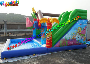 0.55mm PVC Spongebob Inflatable Bouncer Slide Pool Durable Outdoor