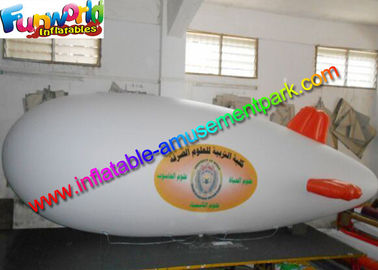 0.18mm PVC 6m Inflatable Helium Blimp For Advertising , Logo Printing