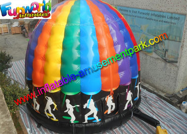 Crazy Disco Dome Commercial Bouncy Castles , Inflatable Music Jumping Castle 5 x 5 Meters