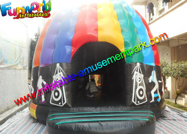 Crazy Disco Dome Commercial Bouncy Castles , Inflatable Music Jumping Castle 5 x 5 Meters