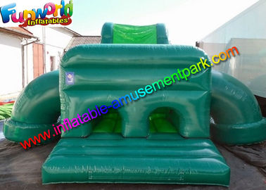 Green Crocodile Inflatables Obstacle Course Aligator Inflatable Sport Games