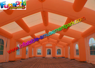 Orange Big Inflatable Party Tent for Wedding , 0.4mm PVC Tarpaulin