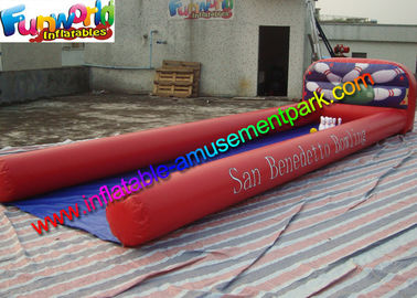 Customized Indoor Inflatable Bowling Alley Game With Bowl and Ball For Kids