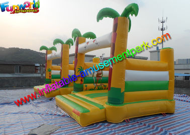 Popular Palm Tree Commercial Bouncy Castles Inflatable Bouncer House 4m x 4m x 3.5m