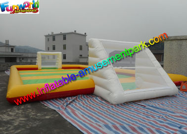 Sewed Inflatable Sports Games Soapy Football Field 20m X 10m