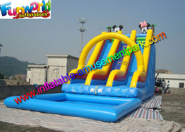 Dual Slide Mickey Outdoor Inflatable Water Slides 0.55mm PVC Tarpaulin