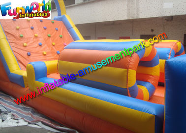 Sewed Inflatable Outdoor Play Equipment With Climbing Wall For Fun