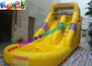 Custom Yellow Kids Outdoor Inflatable Water Slides Combo With Pool