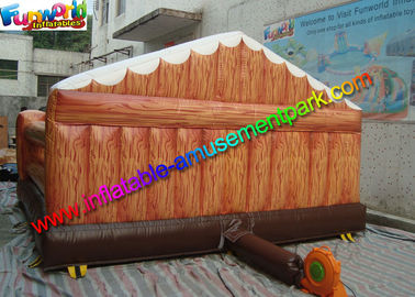 Thrilling Inflatable Mechanical Bull With Mattress / Inflatable Games Redeo Riding Bull Machine