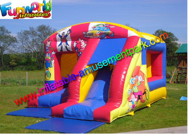 0.55mm PVC Tarpaulin Inflatable Bouncer Slide Beautiful Printing Bouncer Combo